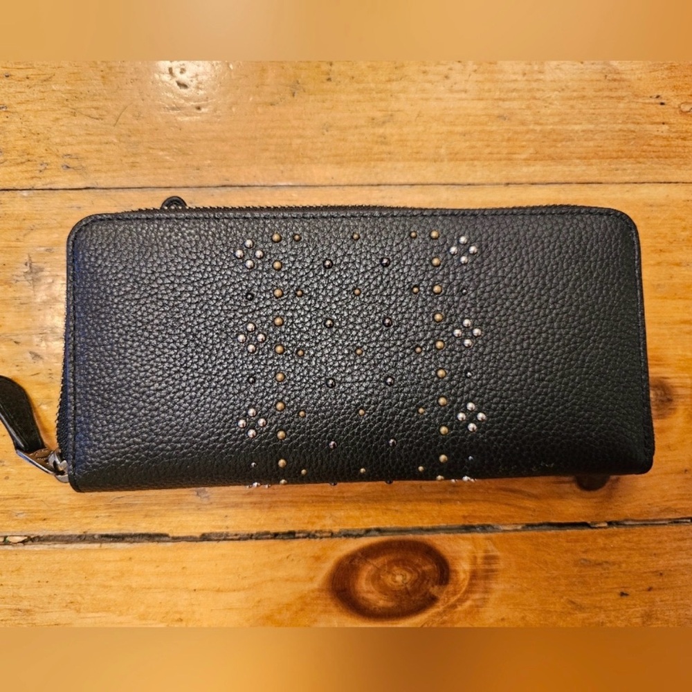 Coach Black Wallet with Rivets NWT - Picture 4 of 10
